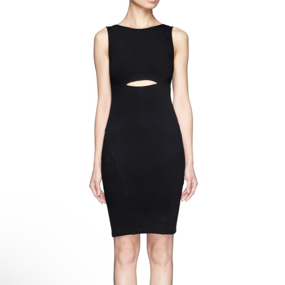 Helmut Lang Women's Gala Knit Square Back Cutout Dress Black Medium